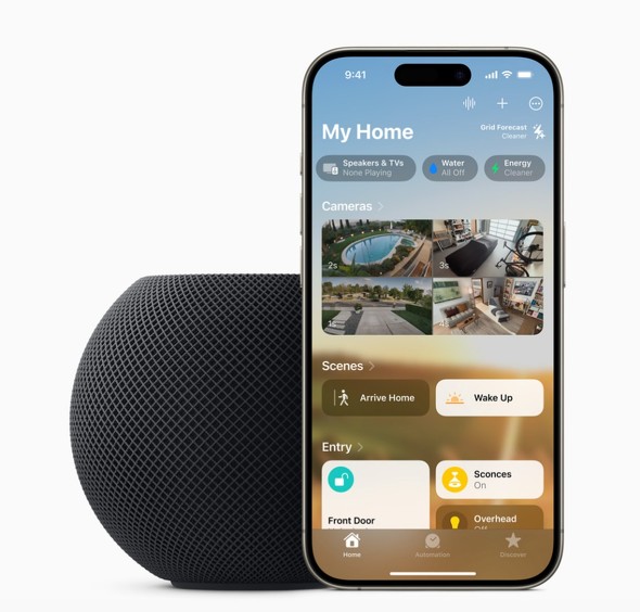Apple、「HomePod mini」に新色「ミッドナイト」追加 実はスペース