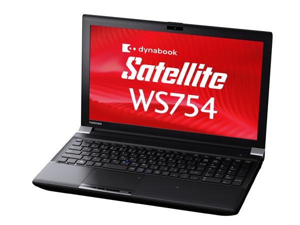 東芝、15.6型4K液晶を内蔵したモバイルWS「dynabook Satellite WS754
