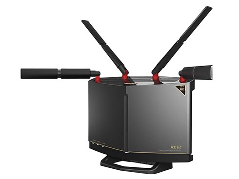 バッファロー、4基の可動アンテナを搭載したWi-Fi 6E対応のハイ
