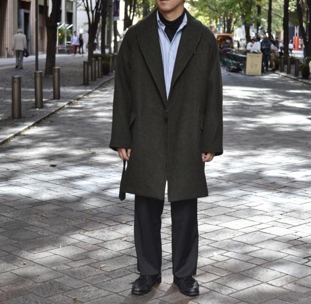 COMOLI Wool Shawl Color Coat