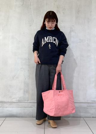 Americana（アメリカーナ）】裏毛ロゴスウェットプルオーバー