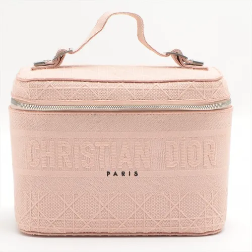 クリスチャンディオール キャンバス バニティバッグ ピンク ABランク