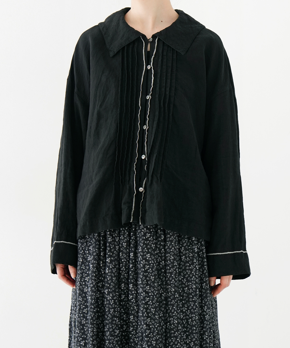 リネン配色メローセーラーブラウス｜nest Robe / CONFECT ONLINE SHOP