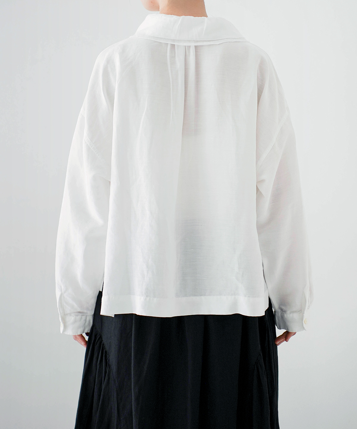 コットンリネンツイルダブルカラーシャツ｜nest Robe / CONFECT ONLINE