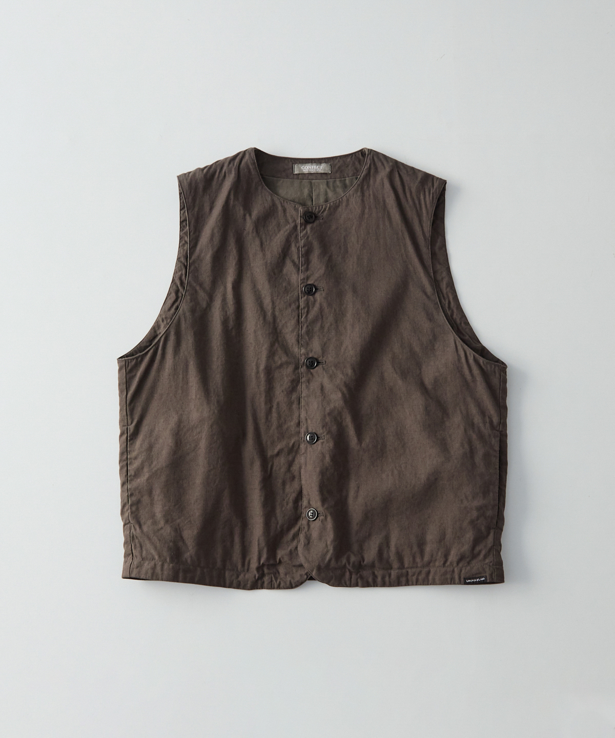 UpcycleLino 】 ポプリン クルーネックベスト｜nest Robe / CONFECT