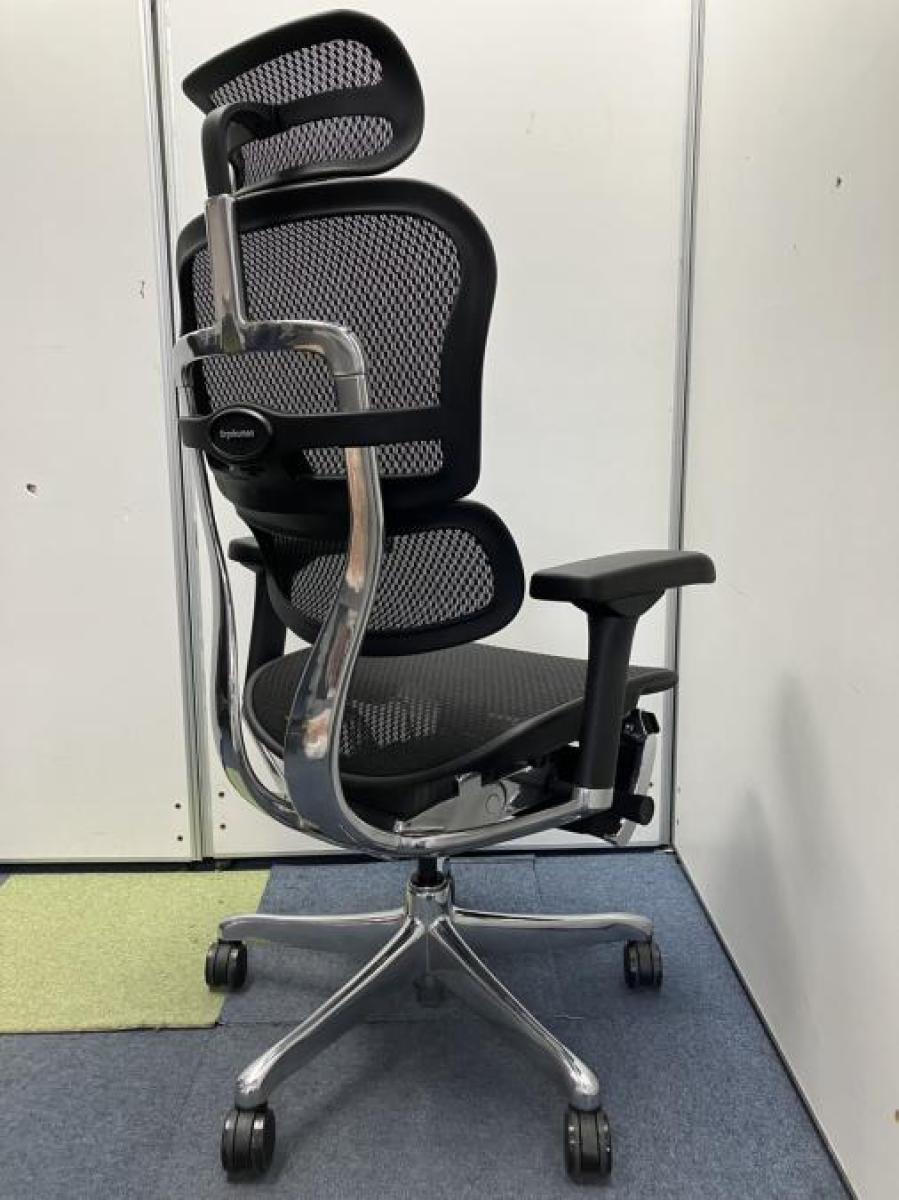 中古】プロオットマン Ergohuman/エルゴヒューマン 肘付ハイバック