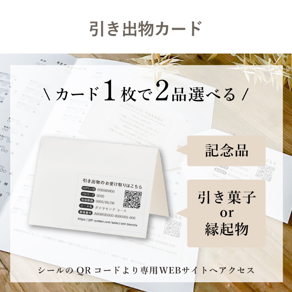33％OFF】引き出物QRコードシール 【2品】 9,800円コース サファイア