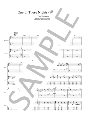 楽譜】哀愁のヨーロッパ / ギタースコア TAB譜 / SANTANA (エレキ