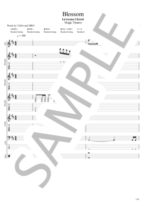 楽譜】Blossom / La'cryma Christi (バンドスコア / 初〜中級