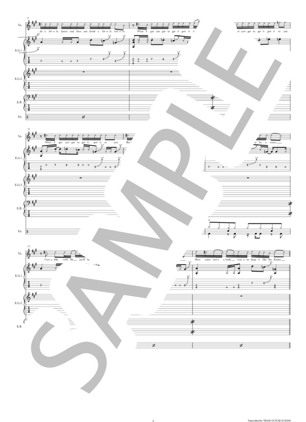 楽譜】Give It Away / バンドスコア TAB譜 / The Red Hot Chilli