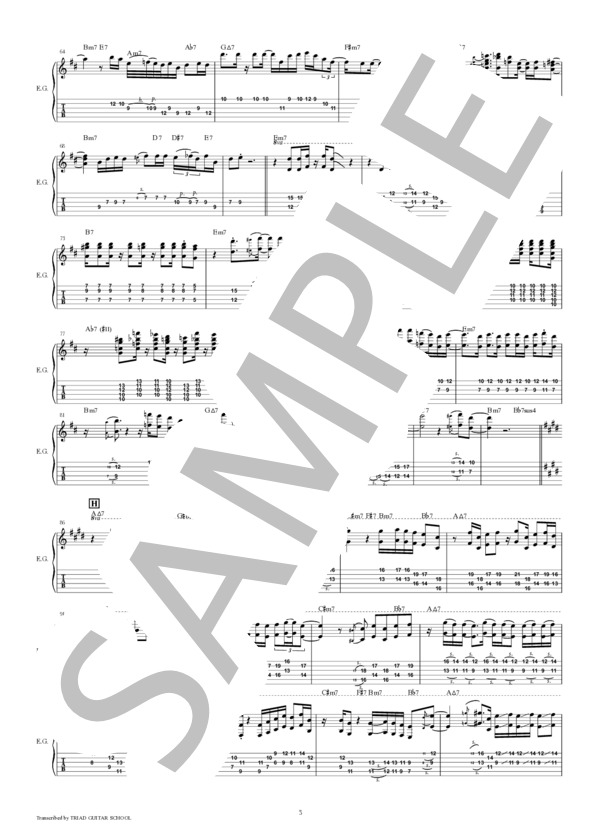 楽譜】Feel Like Makin' Love / ギタースコア TAB譜 / Larry・Coryell