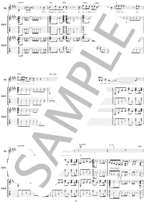 楽譜】ジョニー・ルイス＆チャー / SONG IN MY HEART ギター・スコア