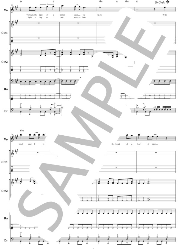 楽譜】ラウドネス / SOLDIER OF FORTUNE バンド・スコア 楽譜