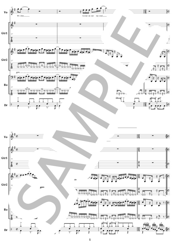 楽譜】ラウドネス / BLACK WIDOW バンド・スコア 楽譜 / LOUDNESS