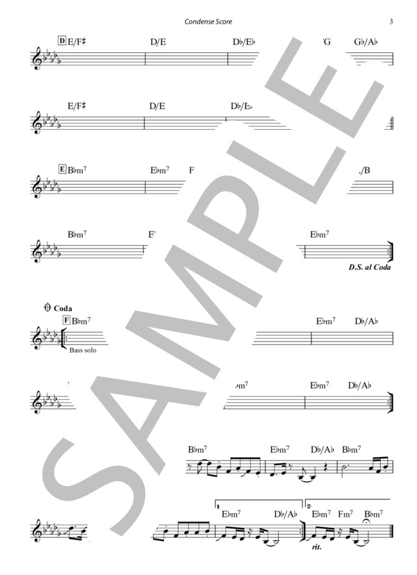 楽譜】Spiral - The Crusaders コンデンス・スコア、ギターソロ完全