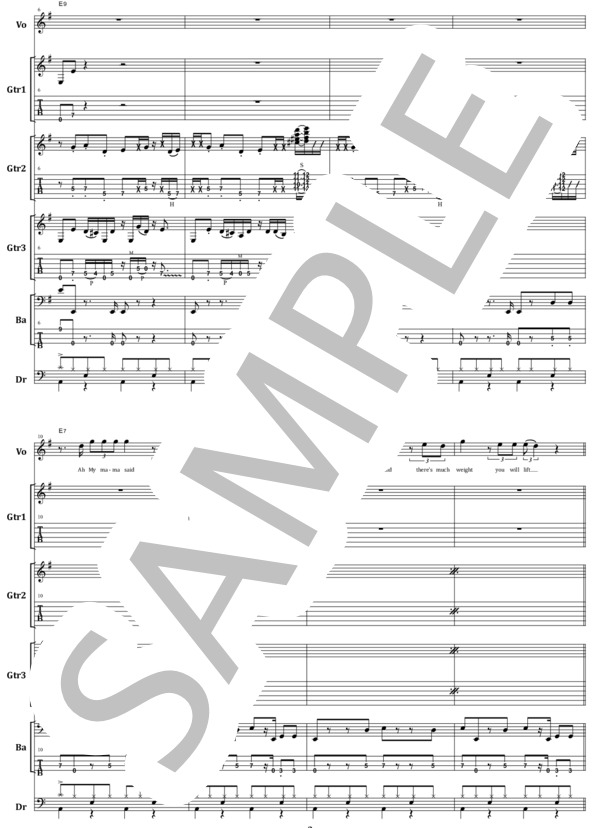 楽譜】LENNY KRAVITZ / Always on the Run バンド・スコア from68