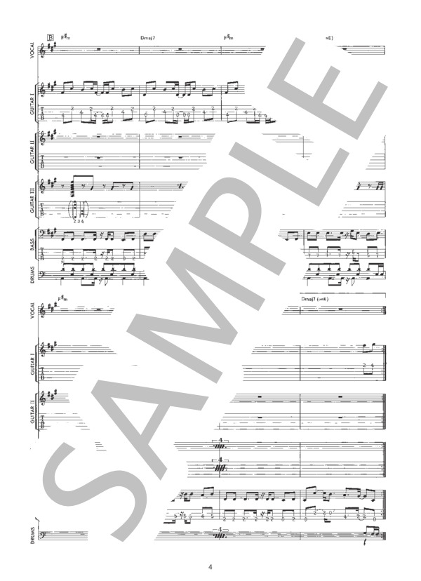 楽譜】IMITATION / LUNA SEA (バンドスコア / 中級) - Piascore 楽譜ストア