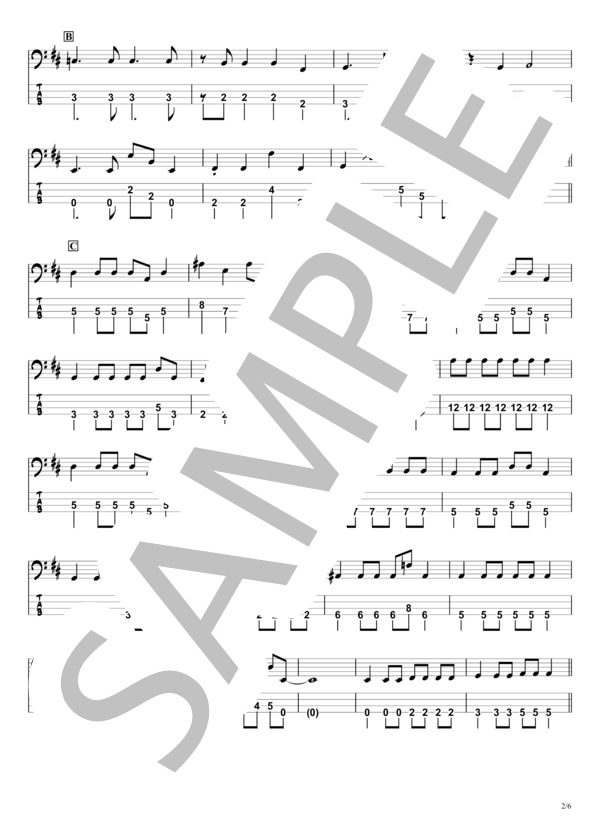 楽譜】 Saucy Dog『ベースTAB譜』☆4弦ベース対応 / Saucy Dog (エレキ