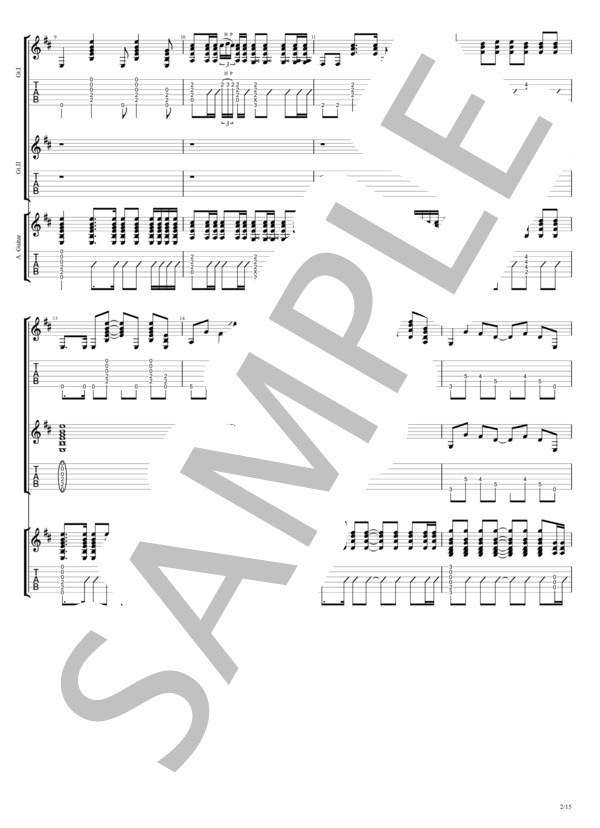 楽譜】 L'Arc～en～Ciel - 虹 / L'Arc〜en〜Ciel (エレキギター / 中級