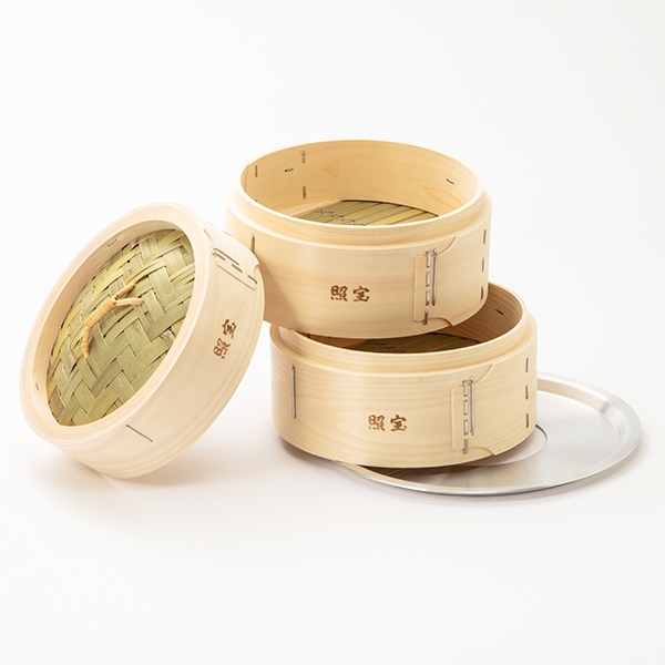 照宝 桧せいろ二段 蒸し板セット21cm | 中華街 照宝