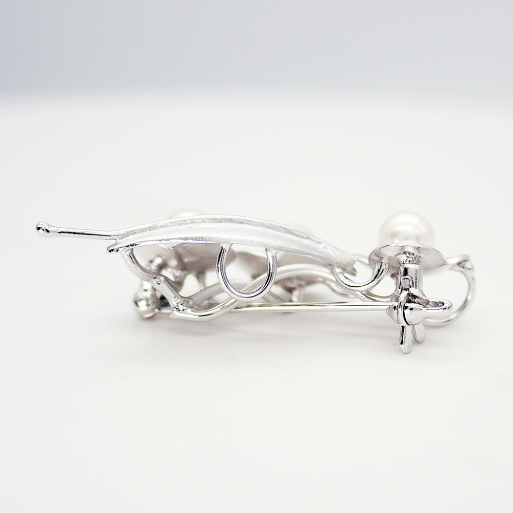 楽天市場】パール ブローチ（6482）アコヤ真珠 5.0mm コサージュ 花