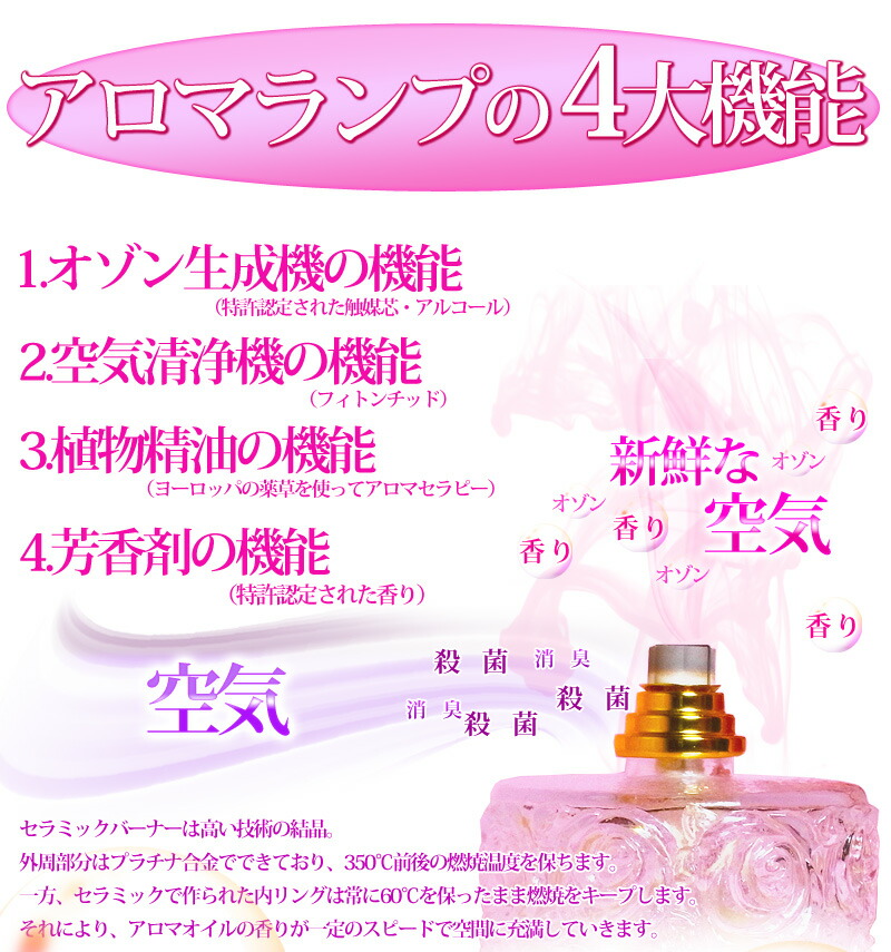 楽天市場】ノエルランプ 【 ミニローズ 】ランプベルジェ アロマオイル