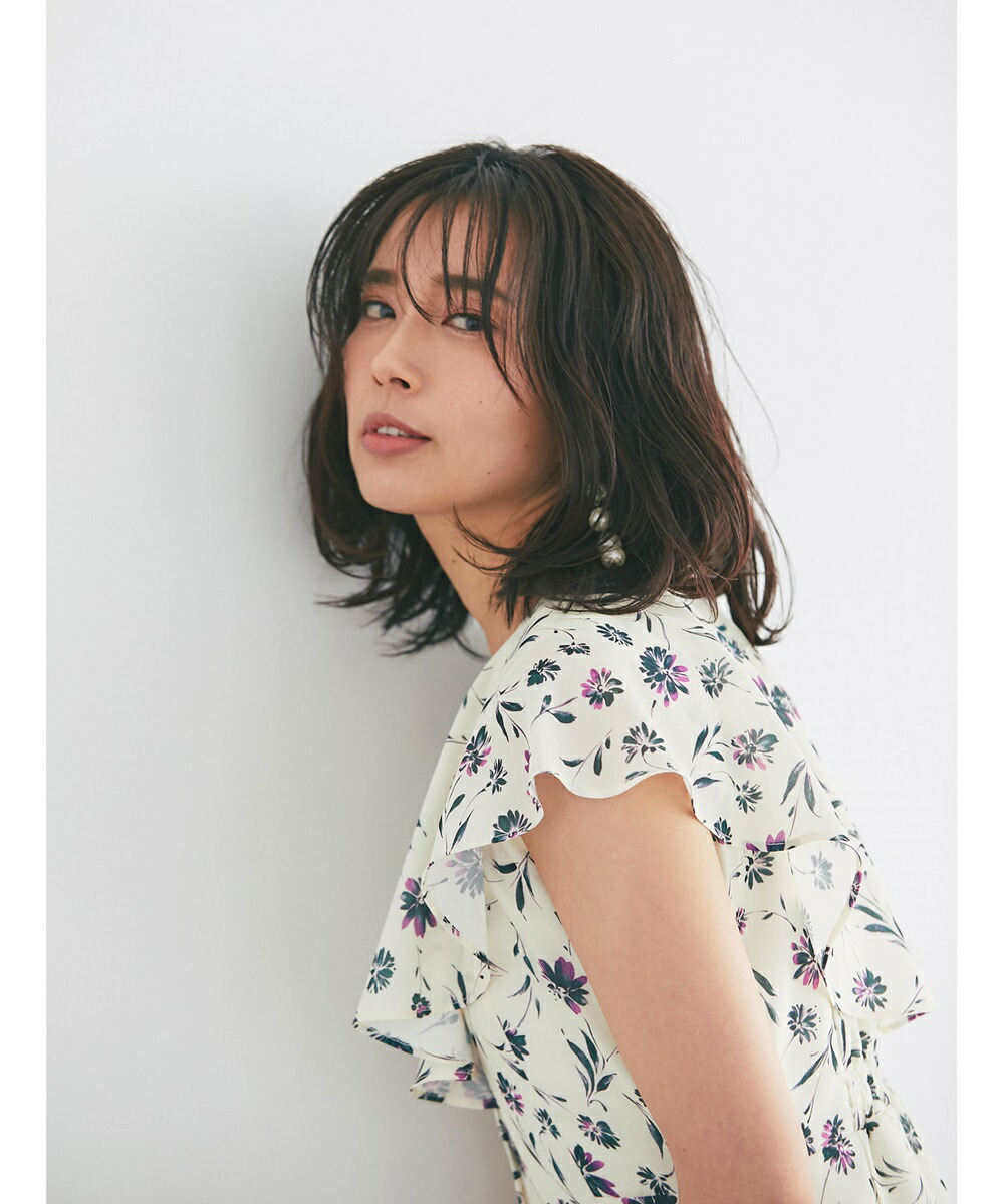 美香さんコラボ】フラワーフリルカラーワンピース