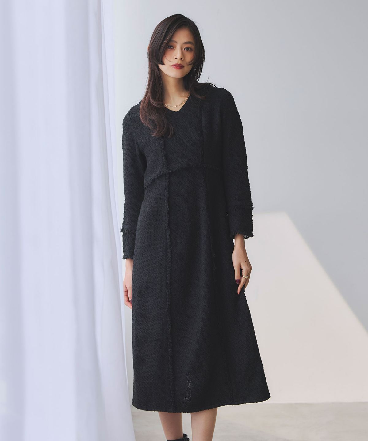 ツイードワンピース