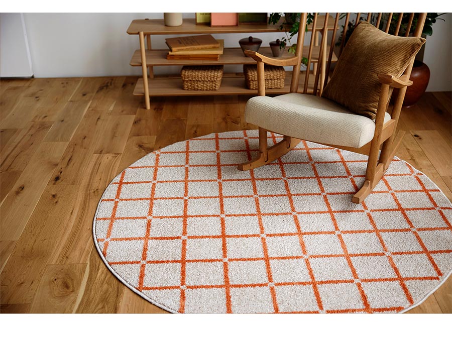 楽天市場】ラグ オセロ 円形 150×150 cm 洗える 日本製 スミノエ製 防