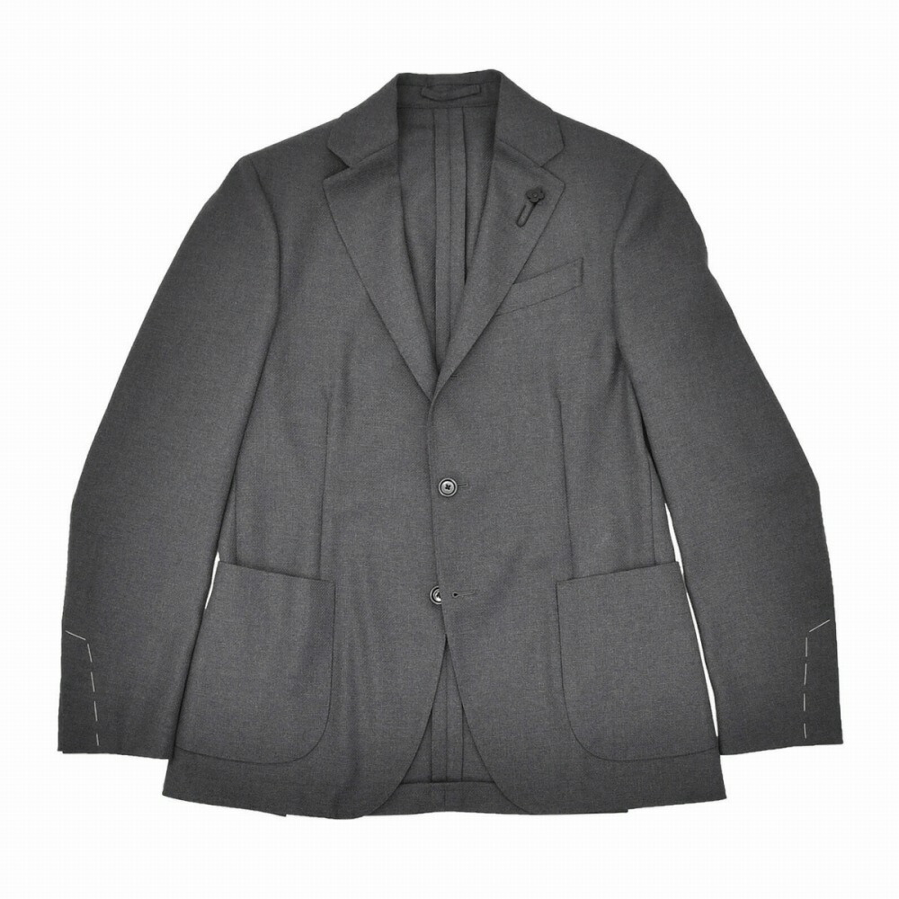 ラルディーニ LARDINI ウールホップサックジャケット メンズ 段返り3つ