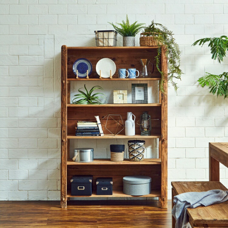 古い本棚 木箱 2段 古道具 アンティーク 収納棚 仕切り棚 古い本棚 木