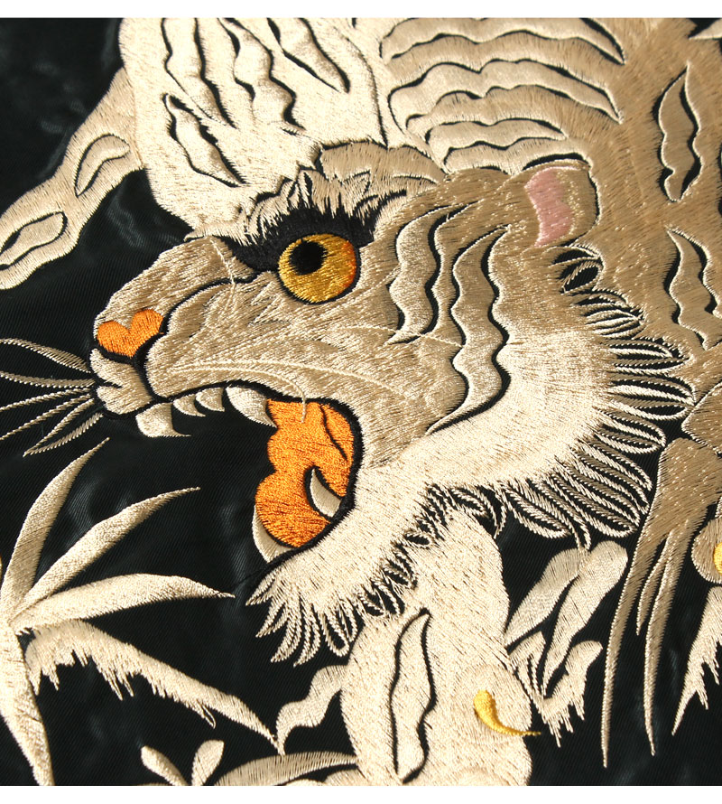 テーラー東洋(TAILOR TOYO) 刺繍リバーシブルスカジャン WHITE TIGER