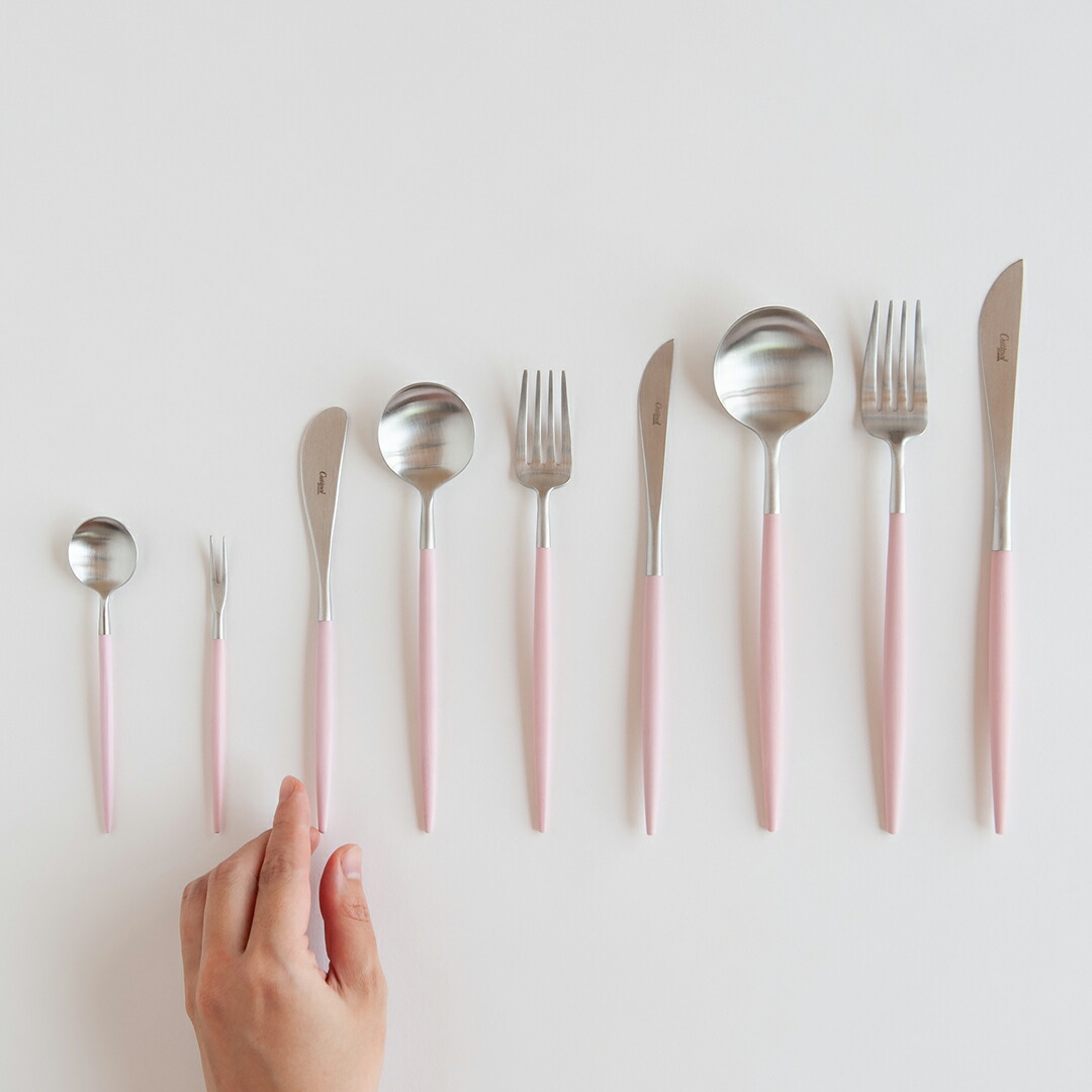 ゴア／GOA ピンク×シルバー カトラリー（クチポール／Cutipol） フリー