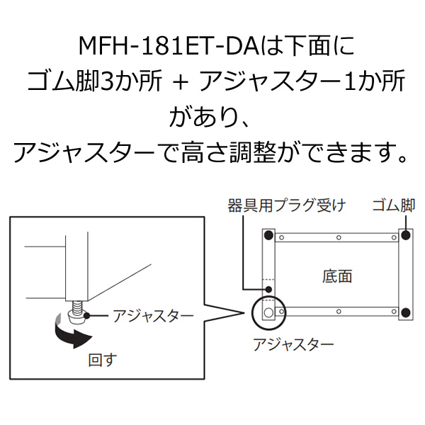在庫あり 木枠フットヒーター 電気足温器 メトロ電気工業 MFH-181ET-DA