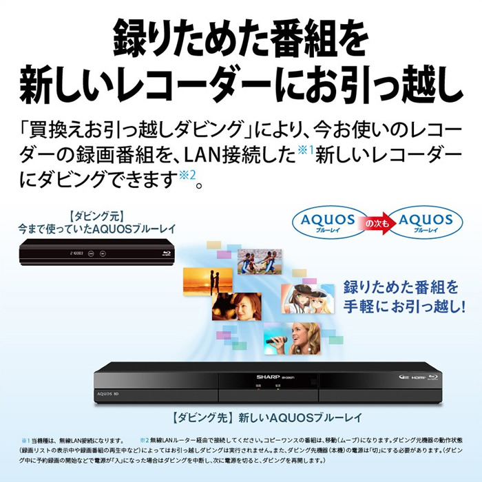 在庫あり ブルーレイレコーダー 2番組同時録画 シャープ AQUOS