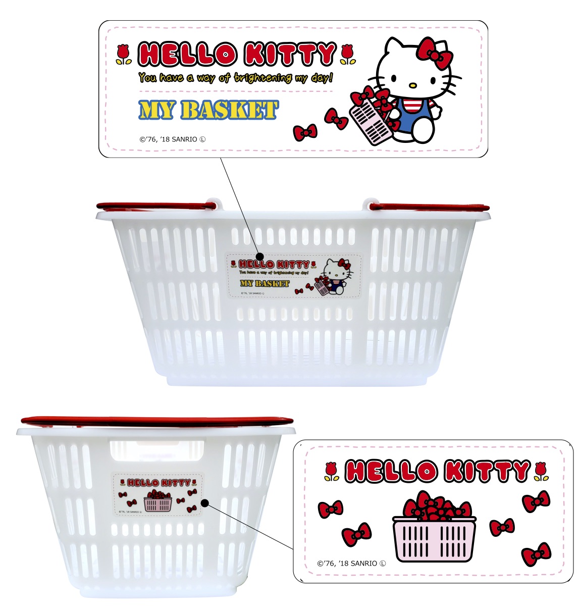 楽天市場】【送料無料】【ハローキティ マイバスケット33L】kitty