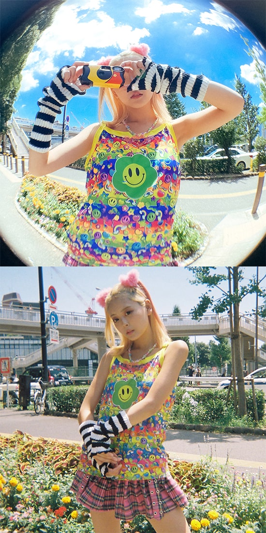 楽天市場】RAINBOW PF キャミソール MIX インナー y2k 原宿系 原宿