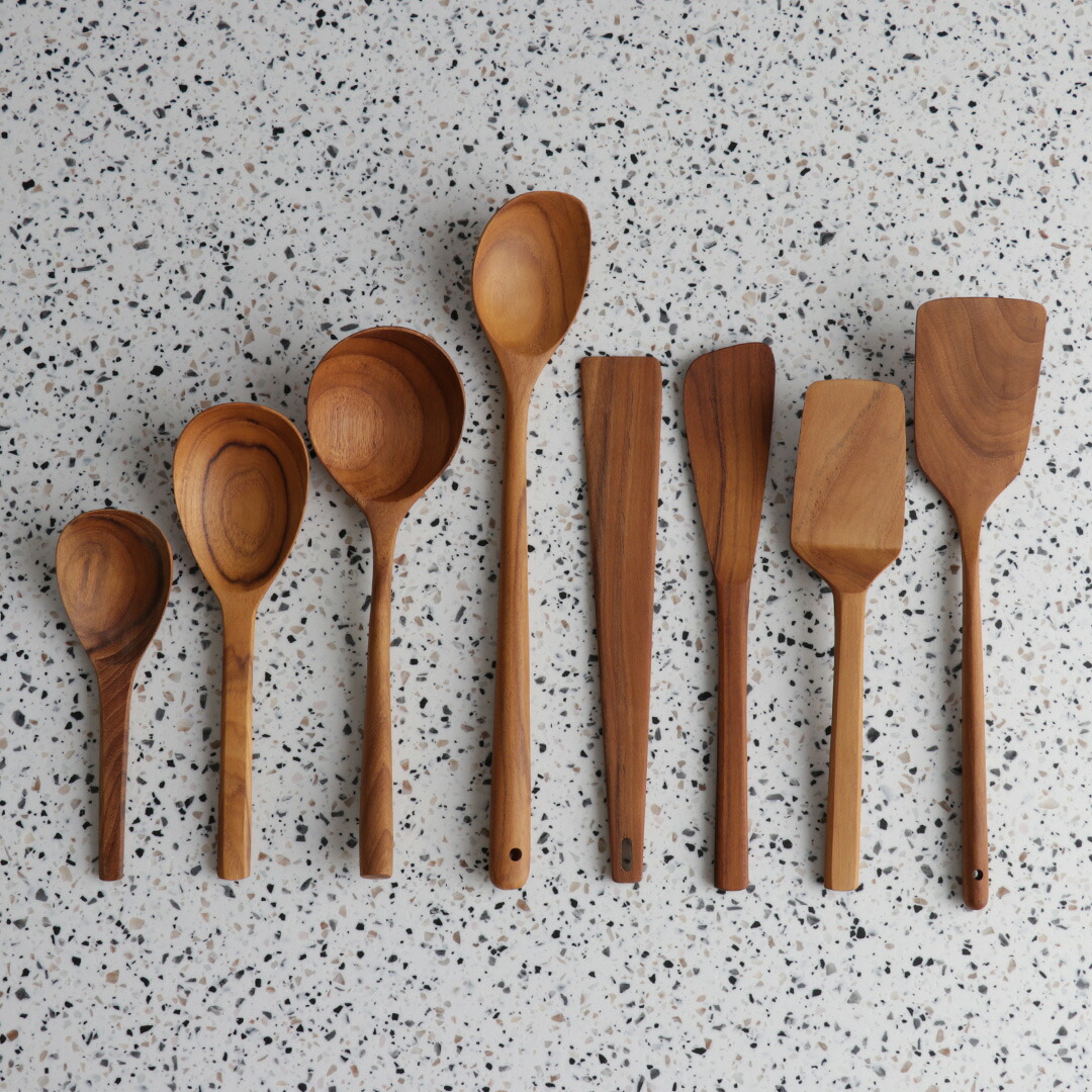 SKAUGUM チーク材 カトラリーセット 18点 SKAUGUM チーク材 カトラリー