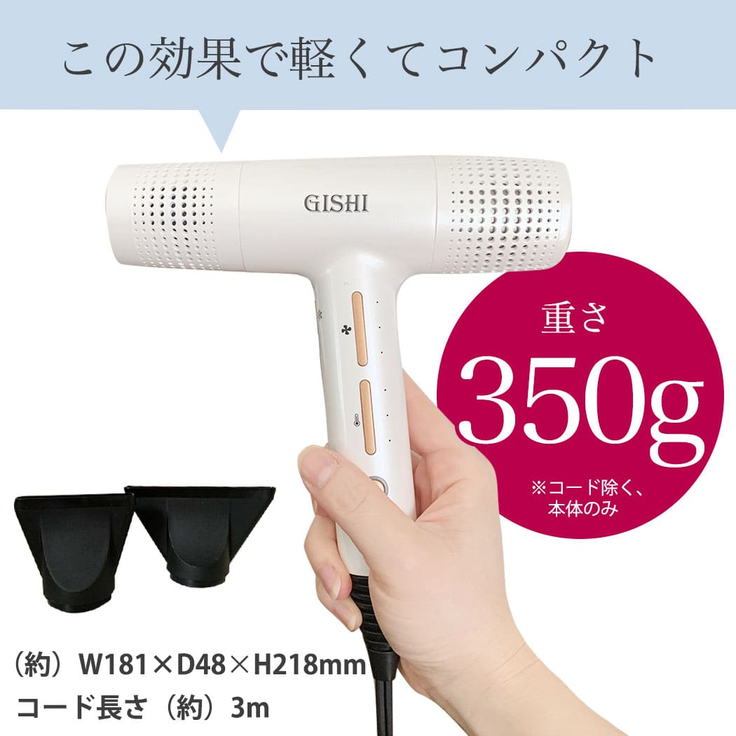 楽天市場】トルネード デジタル ヘアドライヤー 1200W GISHI ホワイト
