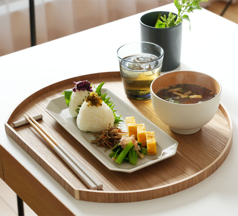 楽天市場】半月膳 お盆 トレイ 36cm トレー 北欧 トレイ おしゃれ お盆