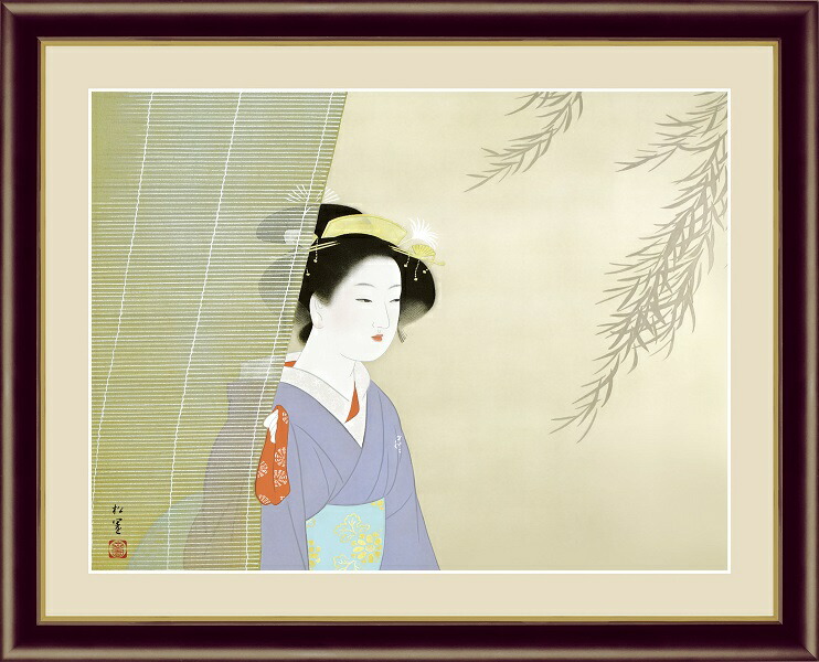 楽天市場】有名 画家 額入りアート 上村松園 「御所人形」 J2-025 F8