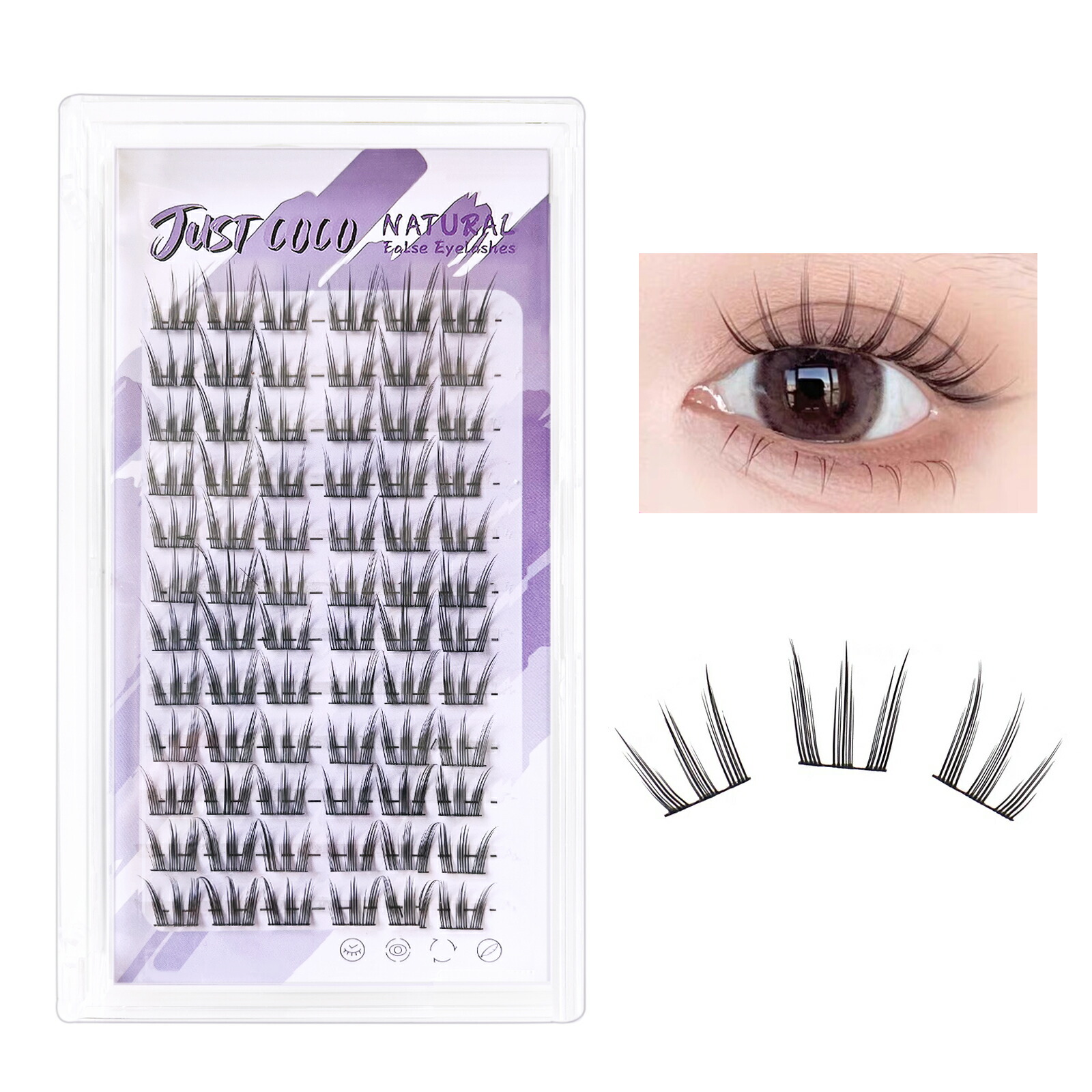 楽天市場】【送料無料】つけまつ毛 部分用 束感 つけまつげ ナチュラル