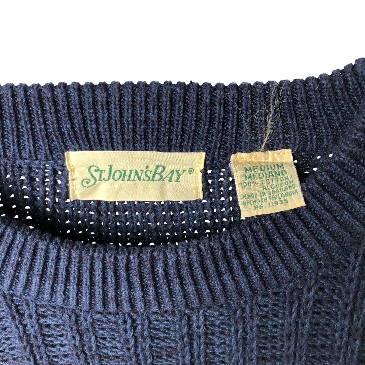 古着 90年代 セントジョンズベイ ST JOHN'S BAY リブ編み コットン