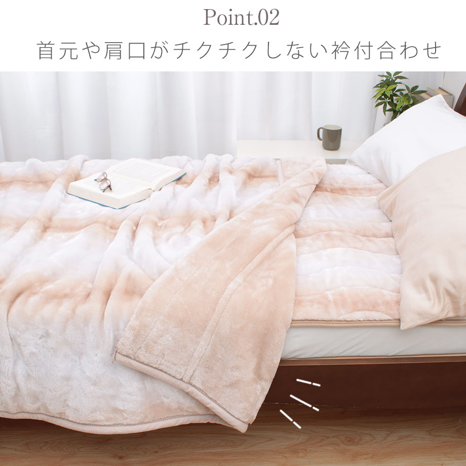 西川 2枚合わせ毛布 シングル オーロラ柄 ドットブロック柄 | じぶん
