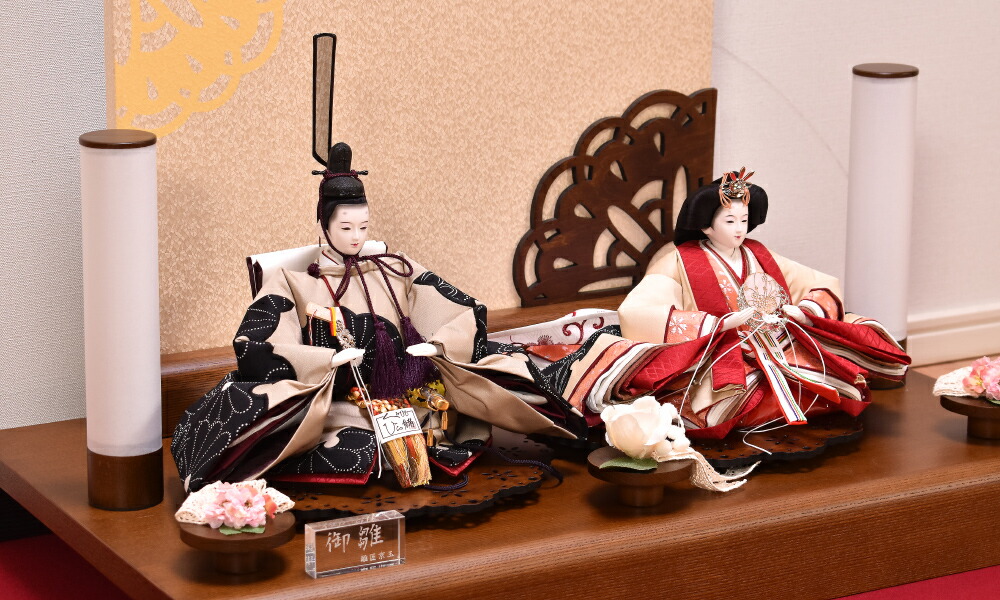 雛人形 ひな人形 親王飾り「ふらん」平安春鳳 間口70cm 雛人形 親王