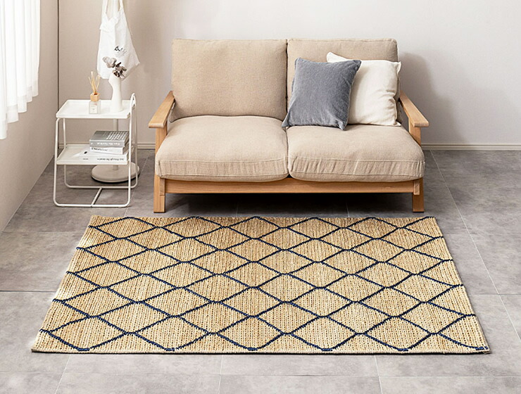 楽天市場】手織り ジュートラグマットモロッカン 120×180cm ※代引き