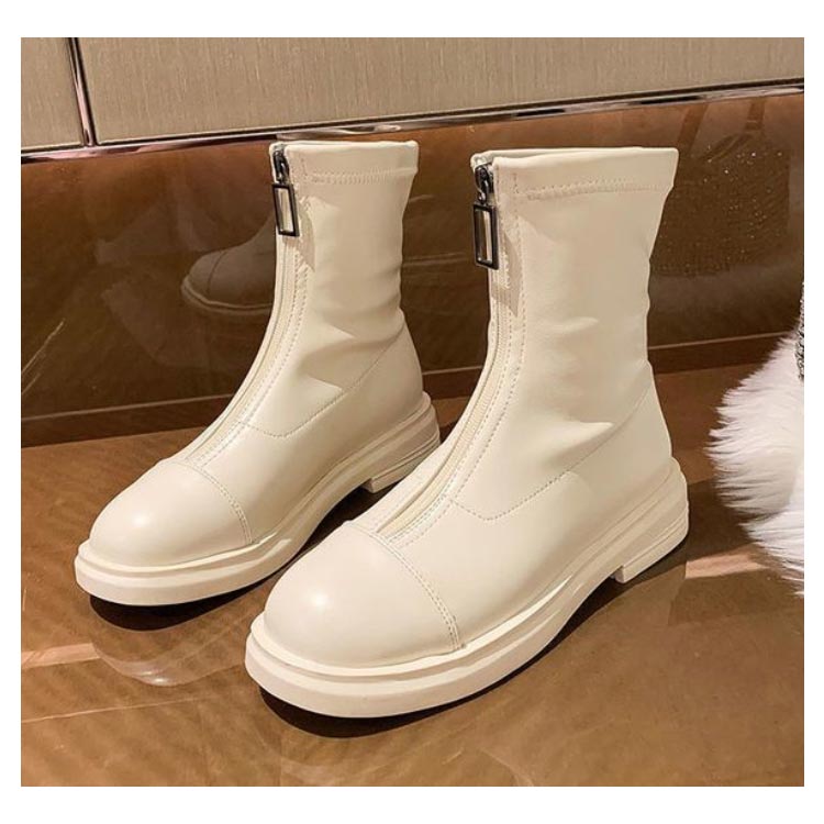 楽天市場】センタージップ ショートブーツ フロントジップブーツ