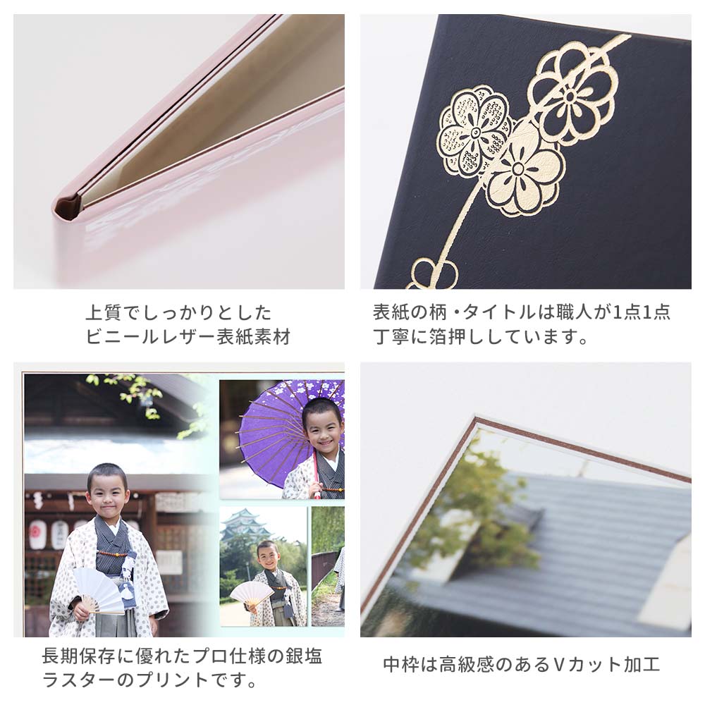 楽天市場】七五三 写真 台紙 2面アルバム 両親 祖父母 プレゼント【2面