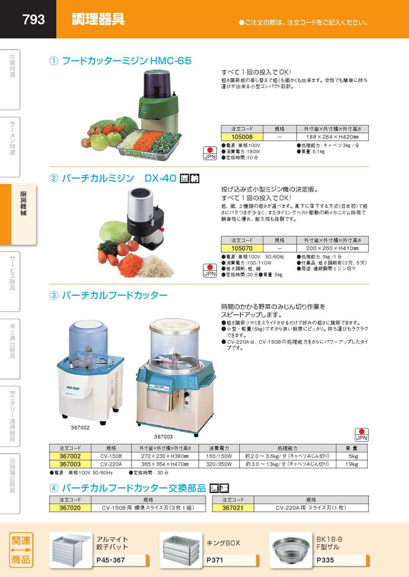 楽天市場】CV-220A バーチカルフードカッター 【kmaa】 フード