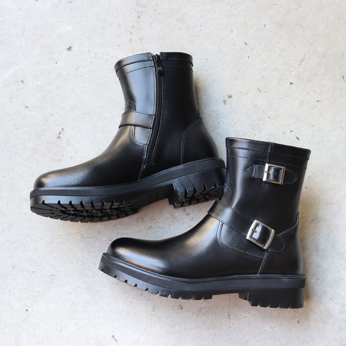 楽天市場】ブーツ ミドルブーツ エンジニアブーツ サイドジップ